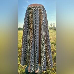 Geometric Patterned Skirt - Multicolor One Size Fits All